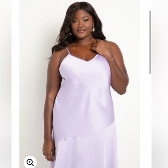 Eloqui NWT purple slip dress size 20 and belt (also NWT) - Picture 2 of 9
